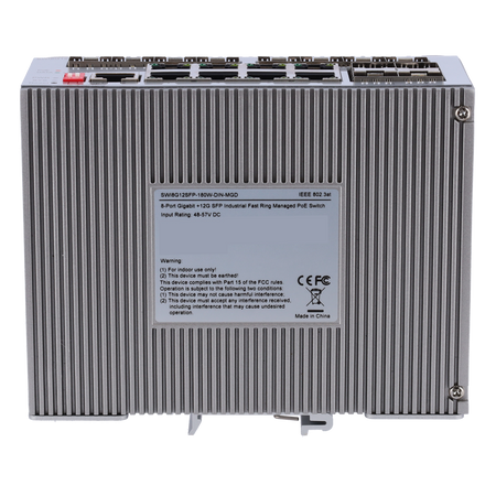 Switch L2+ managed con 8x RJ45 e 12x SFP - 8 porte PoE Gigabit con potenza in uscita fino a 30W