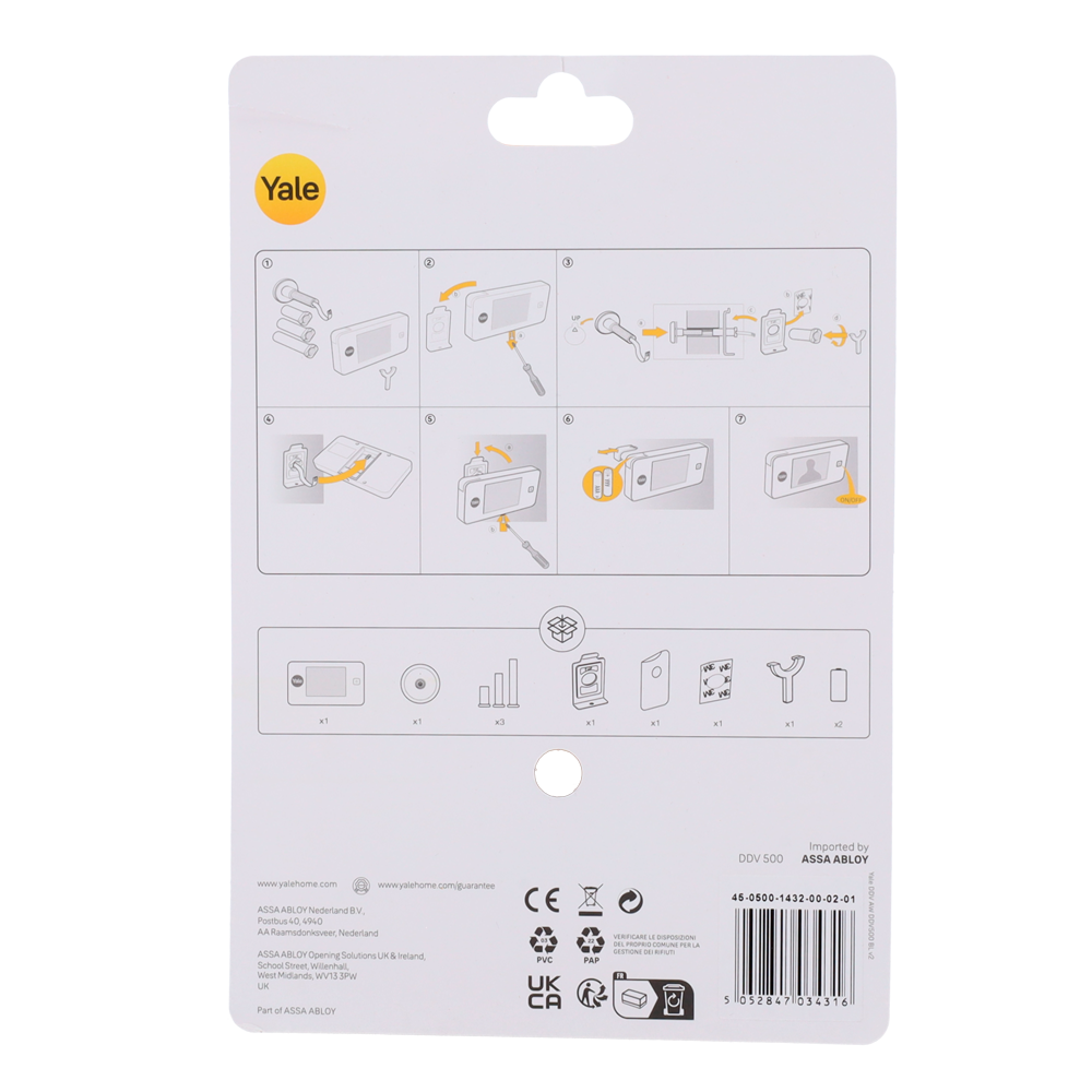 YALE-DOORVIEWER500-SILVER